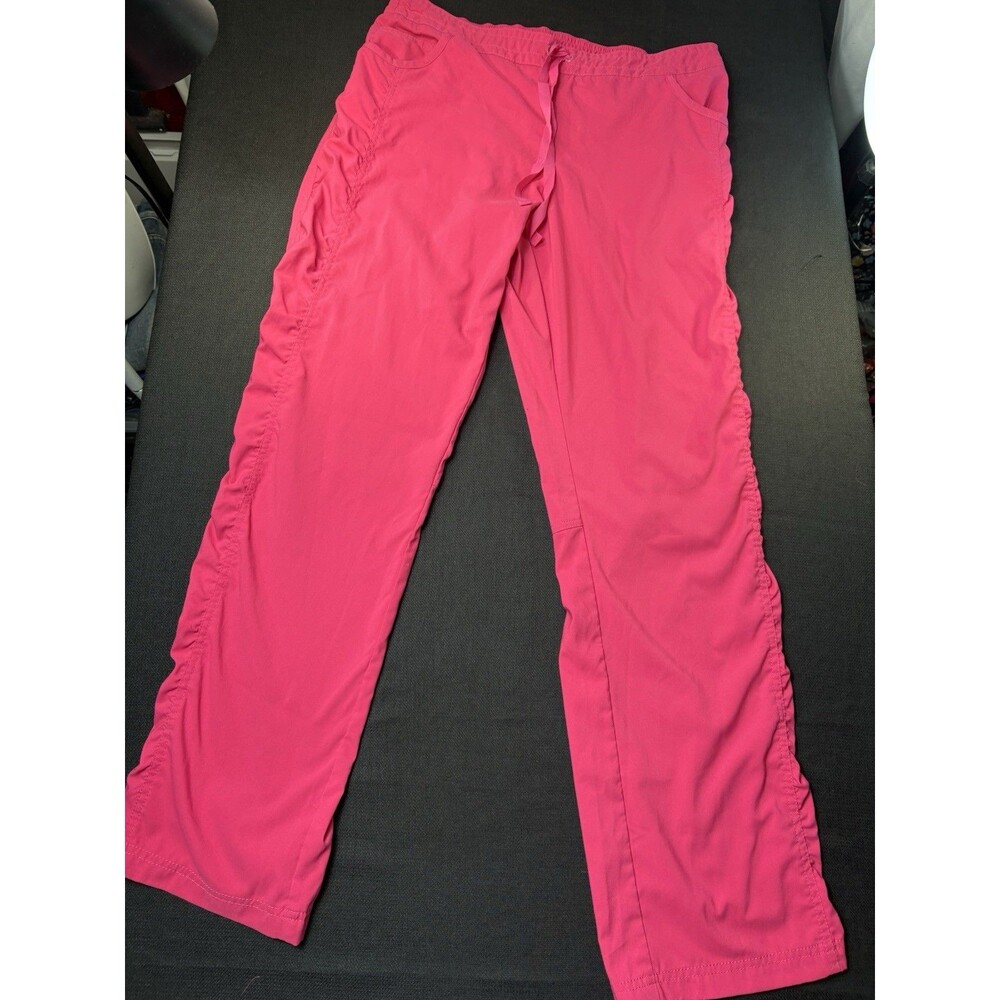 koi Women’s Medical Scrub Pants M Pink Solid Drawstring Elastic Waist